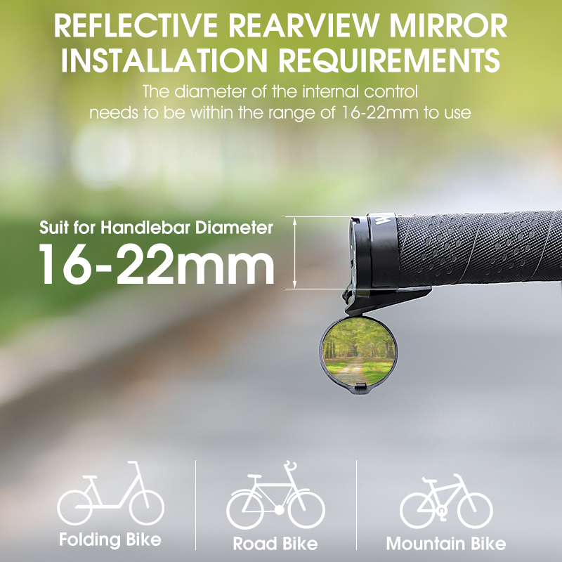 WEST BIKING 2PC Bar End Bicycl - огляд і ціна Mirror Handlebar Convex